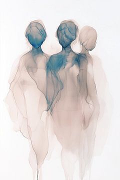 Connected in Soft Blue Movement by Color Square