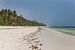 Parelwit strand en wuivende palmbomen op Zanzibar von Easycopters