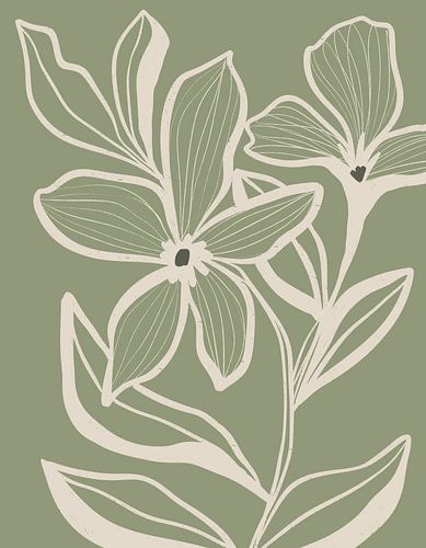Delicate bloemen met aders