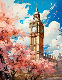 Big Ben in spring by Kees van den Burg