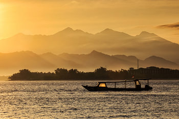 Uitzicht op Lombok