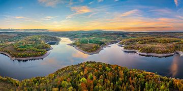 Luchtfoto van Rotestein in Harz, Duitsland