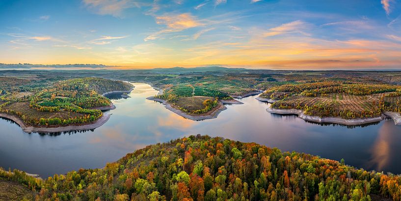 Luchtfoto van Rotestein in Harz, Duitsland van Michael Abid