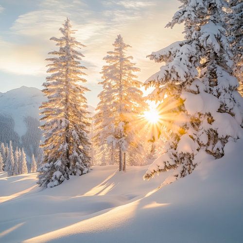 Wintersonne Wälder