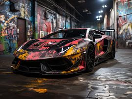 Grafitti Style Sportscar by BlindDeerStudio