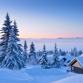 Norwegian winter fairy tale, Norway by Adelheid Smitt