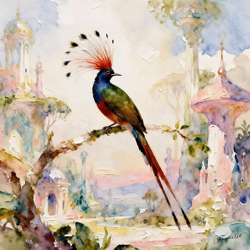 Prachtige vogels van de wereld - Kleine parelvogel