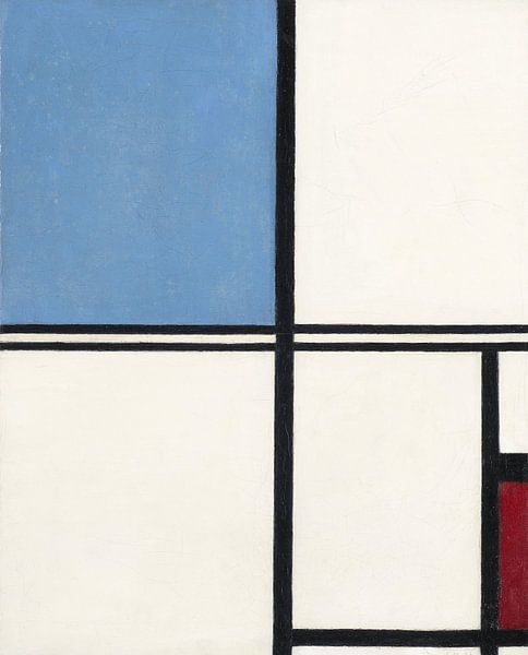 Compositie met blauw en rood, Piet Mondriaan - 1932 van Het Archief