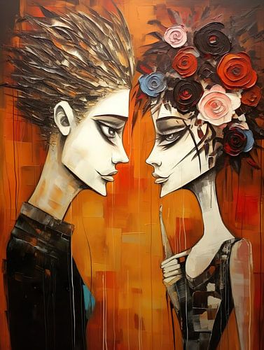 Love in an abstract painting