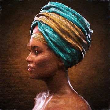 Bemalte afrikanische Schönheit von Arjen Roos