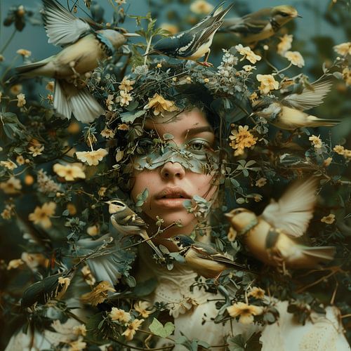 Gevleugelde sereniteit bird lady