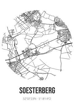 Soesterberg (Utrecht) | Landkaart | Zwart-wit van MijnStadsPoster