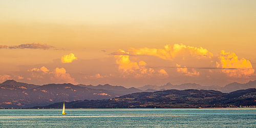 Panorama Bodensee mit schweizer Alpen von Dieter Walther