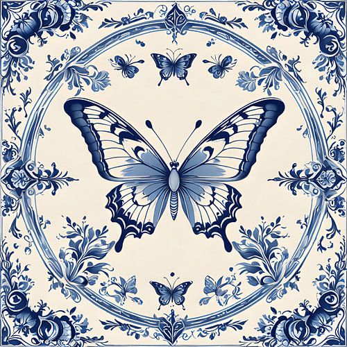 Delftsblauw Vlinder