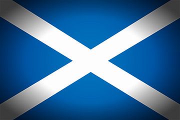 Schotse vlag Saltire van Schotland Saint Andrew's Cross van Mike Maes