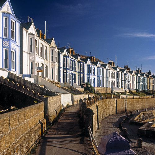 Bunte Hausgallerie in Südengland