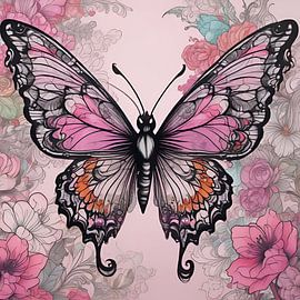 Natuurkunst in roze: de vlinder als meesterwerk van ButterflyPix