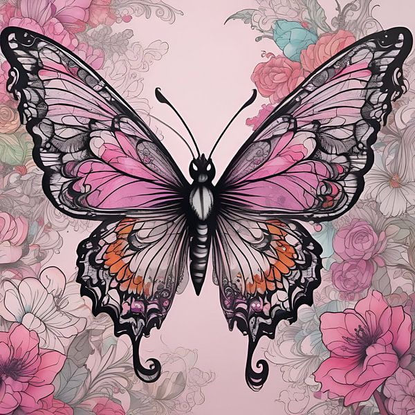 Natural art in pink: the butterfly as a masterpiece by ButterflyPix