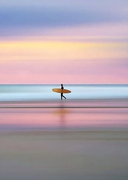 Surfers die ergens heen gaan van Gapran Art