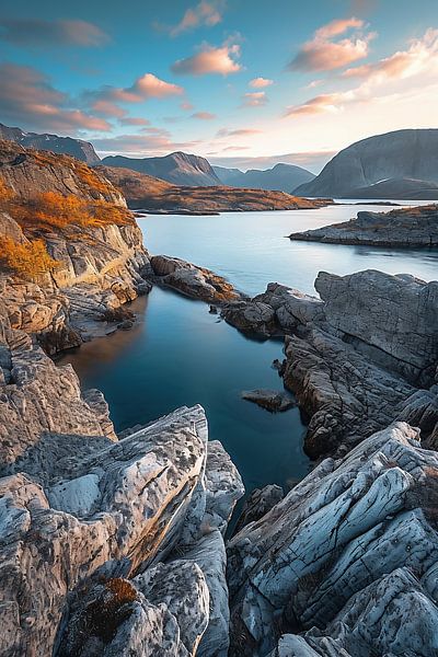 Wandern am Bergsee von fernlichtsicht