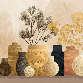 Vases with flowers by Eye catching paintings