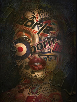 Just Face 01- Black Beauty - Plakative Dadaismus