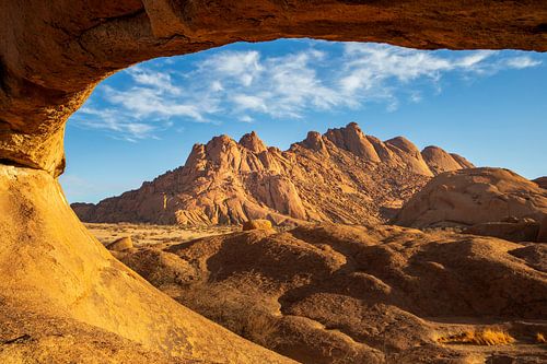 De rotsformaties van Spitzkoppe, Namibië