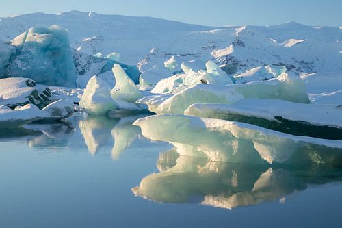 Jökulsárlón, gletsjermeer in IJsland