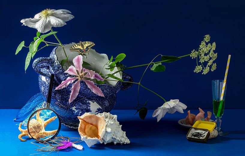 Nature morte &quot;Jardins bleus II par Willy Sengers