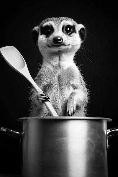 Meerkat cookery by Poster Art Shop