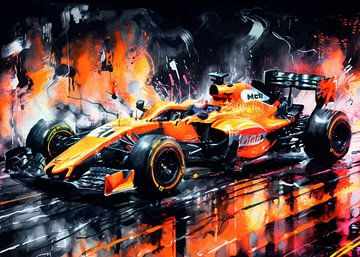 McLaren Formula One Watercolor by MIROKKU