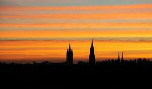 Lever de soleil sur Delft