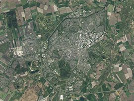 Aerial photo of Assen by Maps Are Art