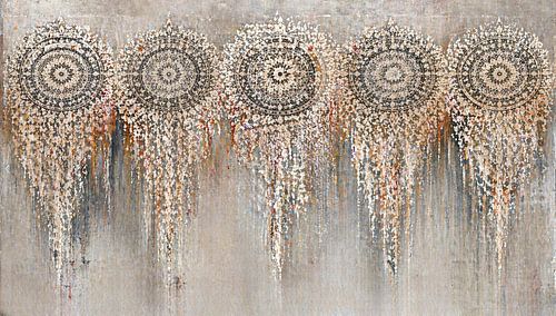 Landelijk Stoer Mandala op Verweerd Beton