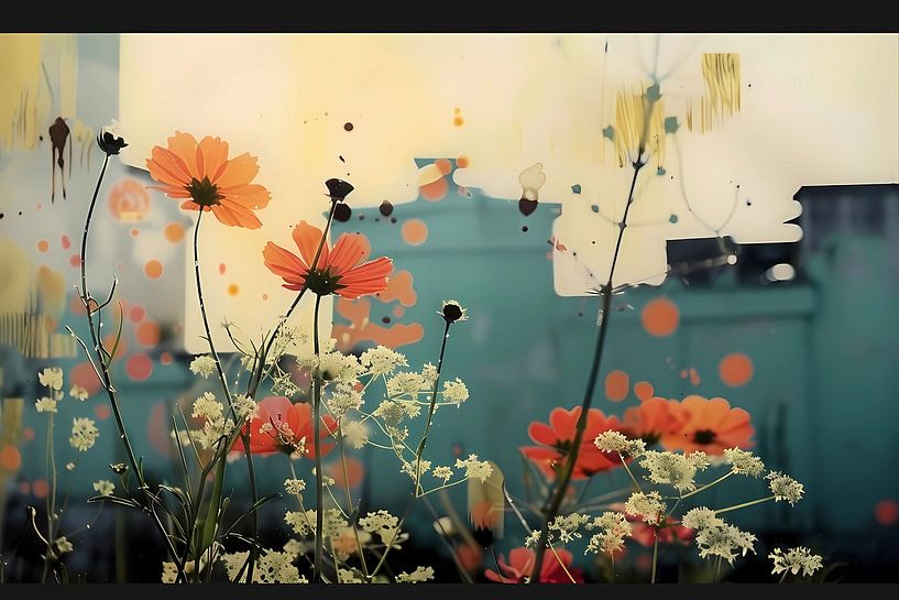Paysage de fleurs d'été par Ariadna de Raadt-Goldberg