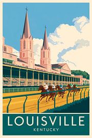 Louisville, Kentucky Vintage Reisposter van Poster Art Shop