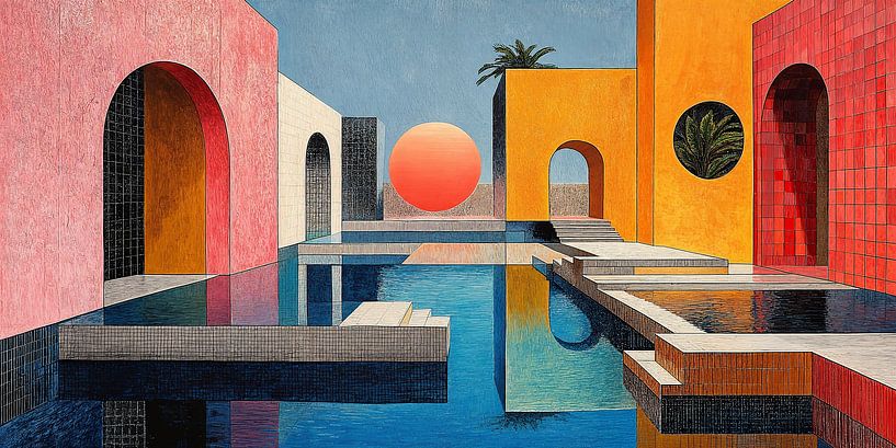 Interieurontwerp Surrealisme Architectuur Ontwerp Meetkunde van Niklas Maximilian