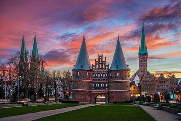 Holstentor in Lübeck, Germany by Michael Abid