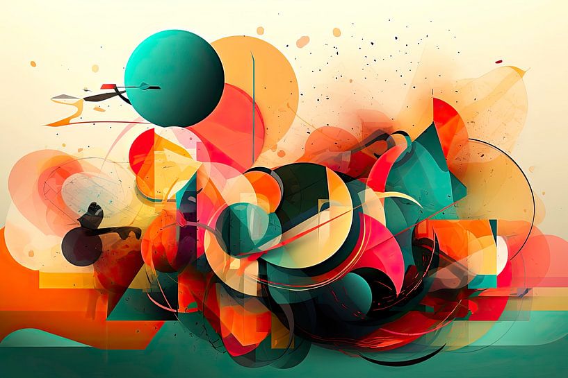 Geometrisch Landschap van Christian Ovís