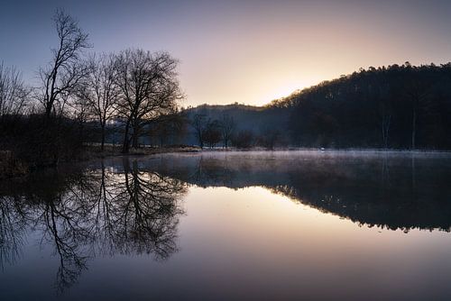 Fish pond, Bergisches Land, Germany