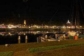 Historic Harbour at Night by Rik Brussel