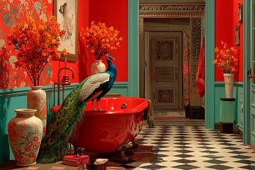 Bathtub Peacock van Harry Hadders Design