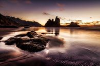 Coastal landscape with beach on Tenerife in sunset. by Voss Fine Art Fotografie thumbnail