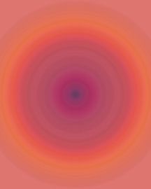 Retro jaren 70 neon kunst. Abstract kleurverloop in veelkleurig oranje, roze, paars, geel van Dina Dankers