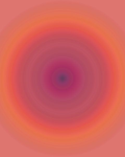 Retro jaren 70 neon kunst. Abstract kleurverloop in veelkleurig oranje, roze, paars, geel van Dina Dankers