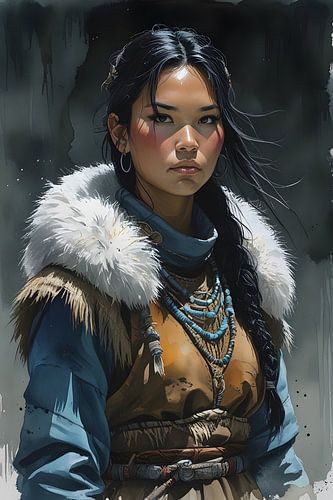 Een jonge Inuit-vrouw
