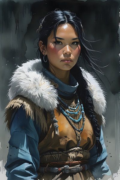 Eine junge Inuit-Frau von Ljupka Kareska