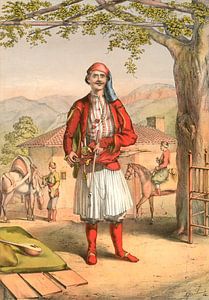 Turquie Turquie Türkiye Soldat albanais 1862