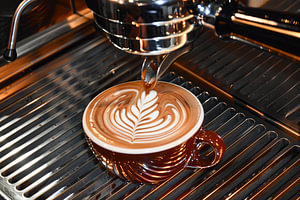 eine Tasse Kaffee oder Cappuccino
