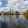 Lübeck Hanzestad - Panorama bij de Molenvijver van Frank Herrmann